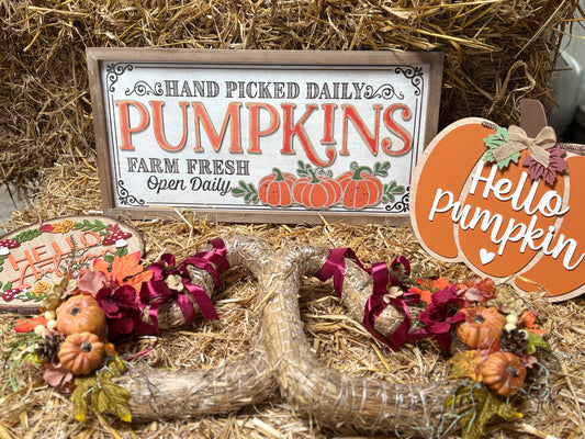 The Rustic Pumpkin Straw Heart ( Right side design)