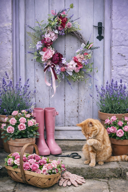 The Cottage in Bloom Wreath